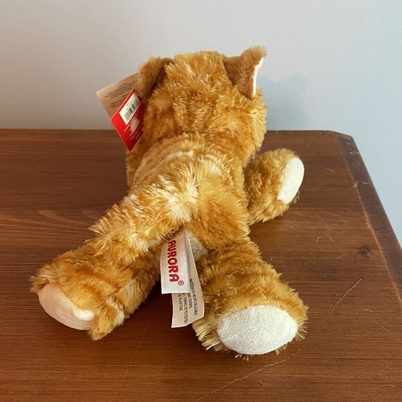 Aurora Mini Flopsie Molly Orange Tabby Cat Plush - Picture 3 of 7